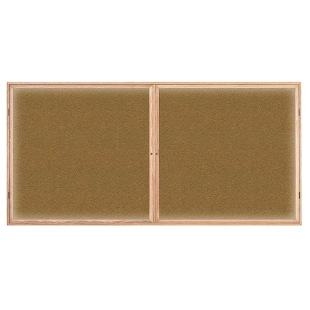 United Visual Products Open Faced Traditional Corkboard, 12x36" UV639A-BRONZE-CLOUD